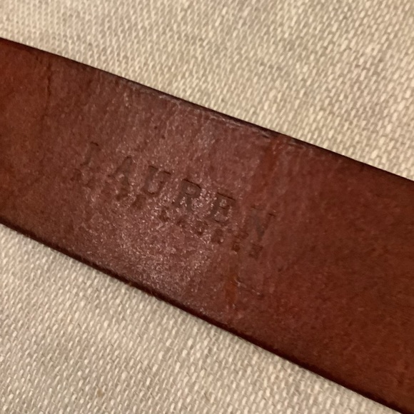 Ralph Lauren leather belt. 40” length 1 1/2” wide Hand-tooled - Picture 4 of 6